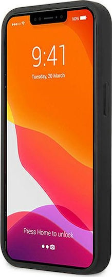 BMW Signature Logo Imprint Back Cover Δερμάτινο / Σιλικόνης Μαύρο (iPhone 13)