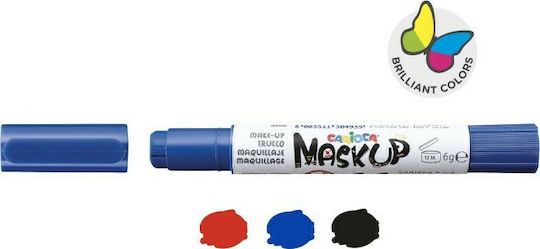 Carioca Maskup Red/Blue/Black Carnival Face Painting (Red-Blue-Black) 6gr 3pcs