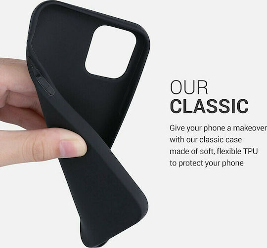 KWmobile Задна корица Силикон черен мат (iPhone 12 / 12 Pro)