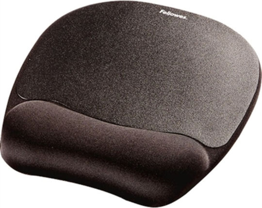 Fellowes Mouse Pad with Wrist Support Black 196mm Memory Foam