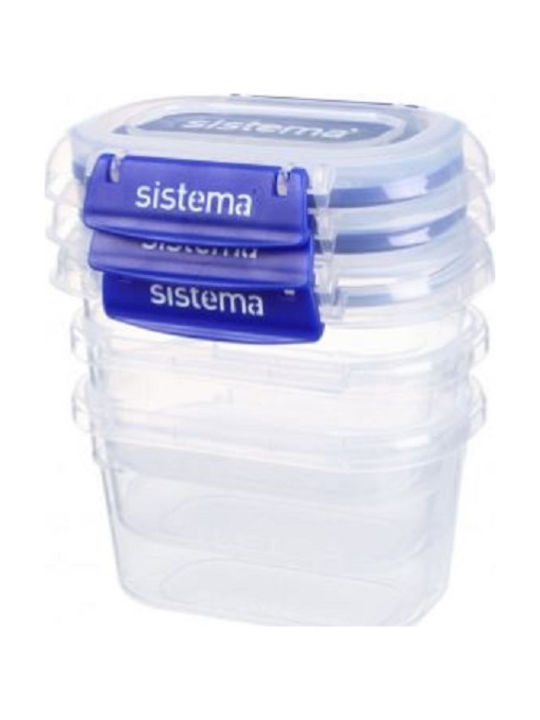 Sistema Klip It Plus Σετ Δοχεία Φαγητού Πλαστικά Μπλε 12.7x10.5cm 3τμχ