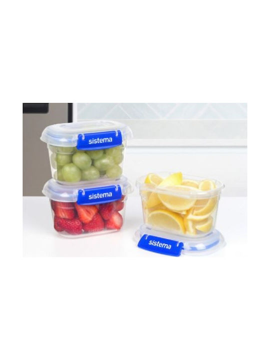 Sistema Klip It Plus Σετ Δοχεία Φαγητού Πλαστικά Μπλε 12.7x10.5cm 3τμχ