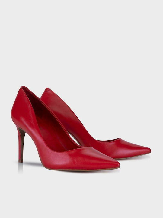 Carrano D Leather Pointed Toe Heel Red D