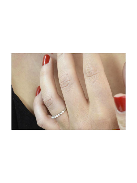 Oxzen Damen Ring mit Zirkonia aus Silber