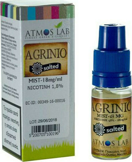 Atmoslab Готова Течност за Пълнене Agrinio Salted с Тютюнен Вкус 18мг 10мл