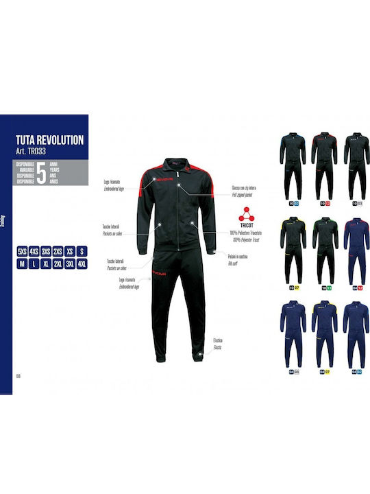 Tuta Revolution Fluo Football Tracksuit Glossy with Elastic Black