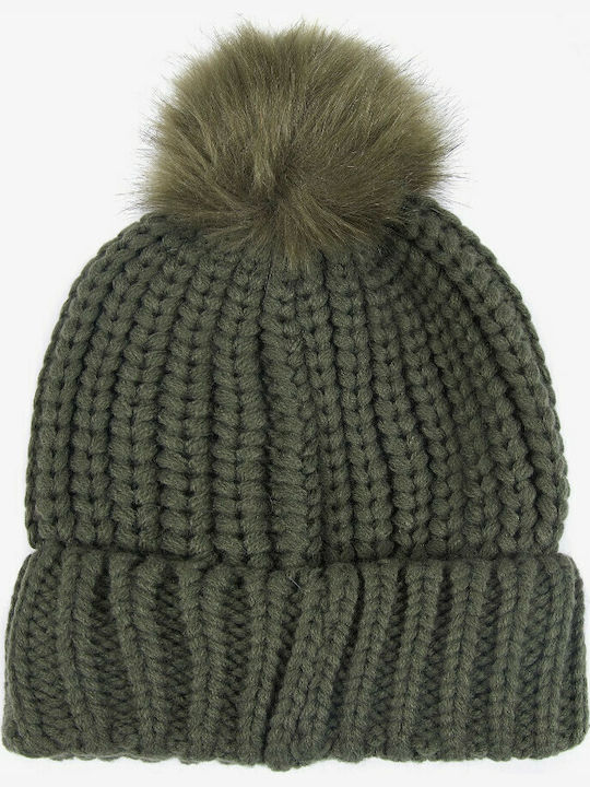 Barbour Ribbed Beanie Cap Khaki