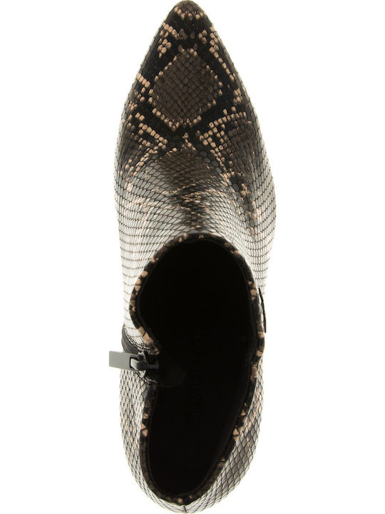 Zain Ghete Dama Din Piele Ankle Boots Coffee