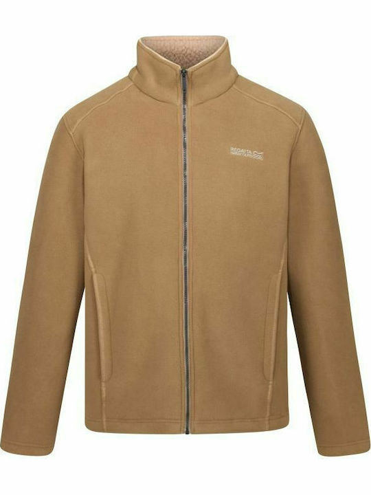 Regatta Garrian Ανδρική Ζακέτα Fleece με Φερμουάρ Dark Camel Oat