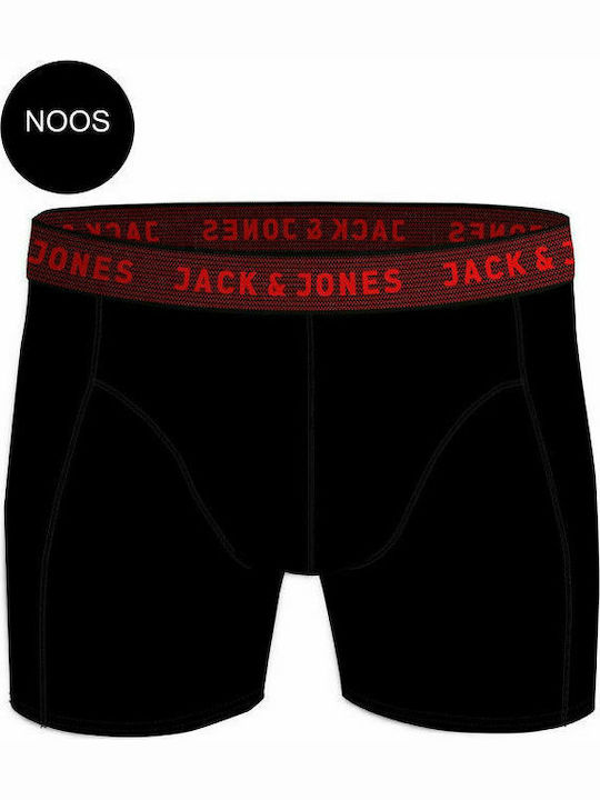 Jack & Jones Ανδρικό Μποξεράκι Μαύρο / Κόκκινο