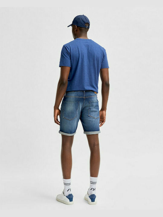 Selected Herrenshorts Jeans Blau