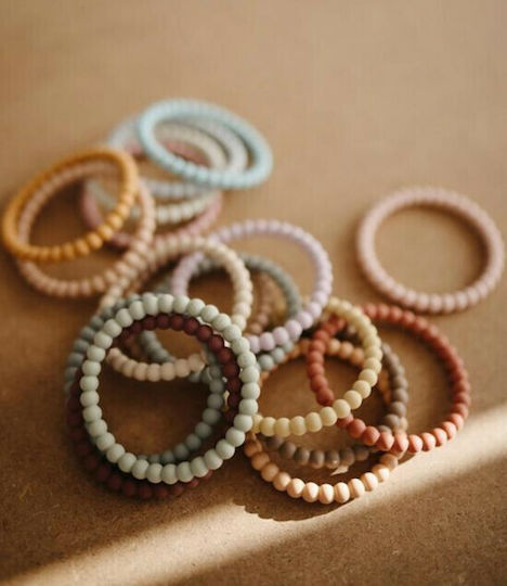Mushie Pearl Teething Bracelet made of Silicone for 0 m+ 3pcs