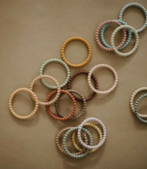 Mushie Pearl Teething Bracelet made of Silicone for 0 m+ 3pcs