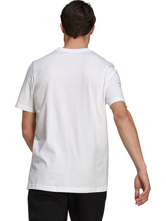 Adidas Bărbați T-shirt Sportiv cu Mânecă Scurtă Alb