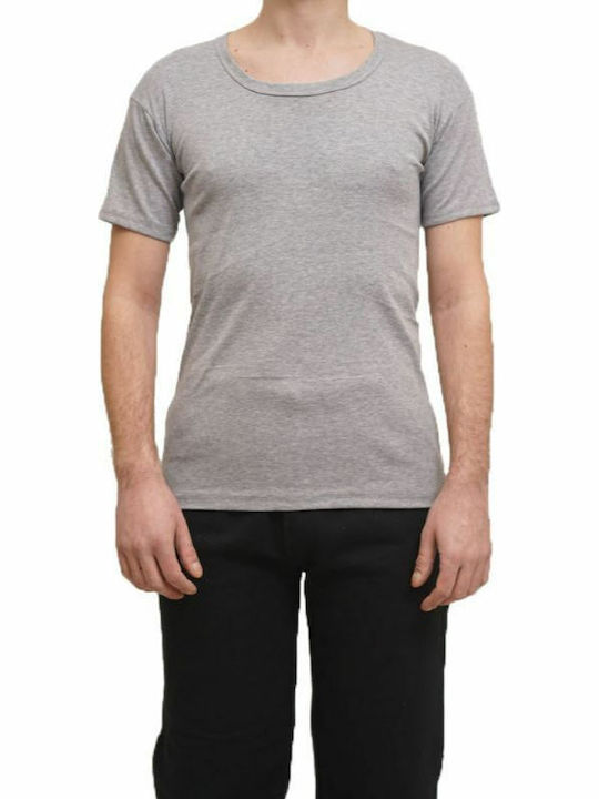 Men's Undershirt Short-sleeved in Gray Color