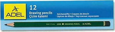 Adel 2200 Drawing Pencil 7B Green