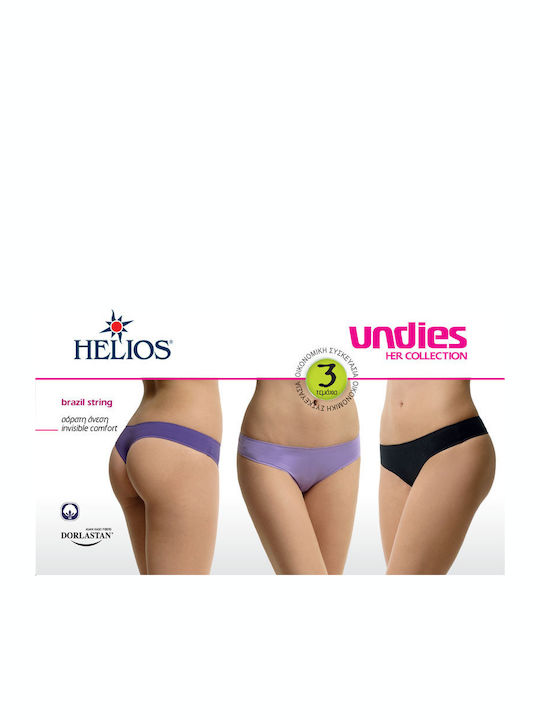Βαμβακερά Women's Brazil 3Pack Purple/Olive/Petrol