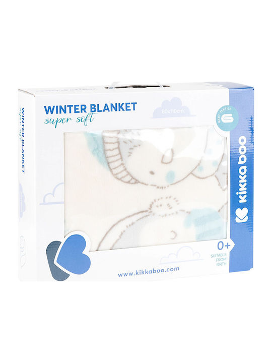 Kikka Boo Blanket Nursery Swaddling Blankets Love Pingus Velvet Blue 80x110cm