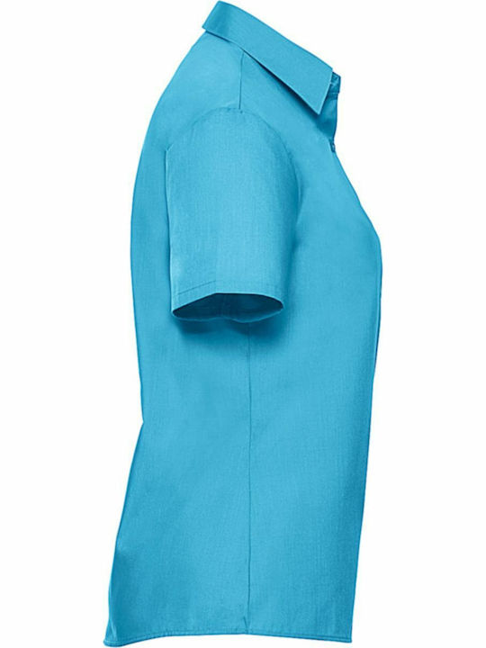 Russell Europe Women's Promotional T-Shirt Short Sleeve in Turquoise Color