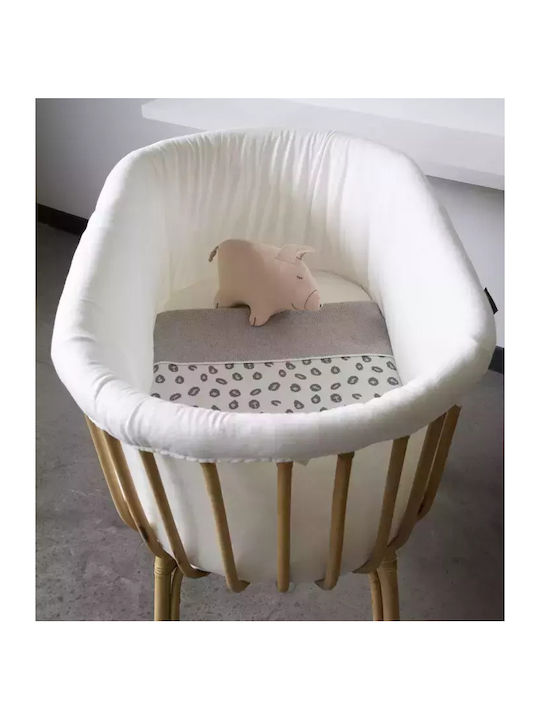 Childhome Κουβέρτα Αγκαλιάς & Λίκνου Leopard Πλεκτή Μπεζ 70x85εκ.