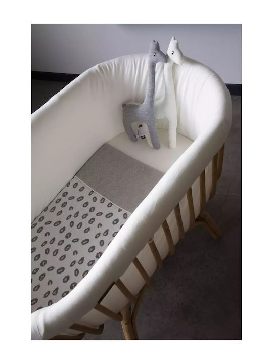 Childhome Κουβέρτα Αγκαλιάς & Λίκνου Leopard Πλεκτή Μπεζ 70x85εκ.
