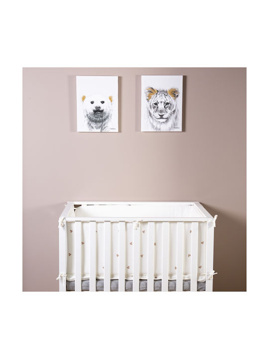 Childhome Kids Canvas Wall Painting Bear Gold 30x40cm