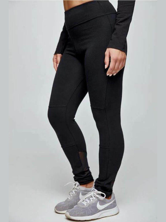 Bodymove Ausbildung Frauen Lang Leggings Hochgeschnitten Schwarz