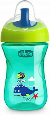 Chicco Advanced Cup Easy Drinking Εκπαιδευτικό Μπιμπερό Πλαστικό Green για 18m+ 266ml