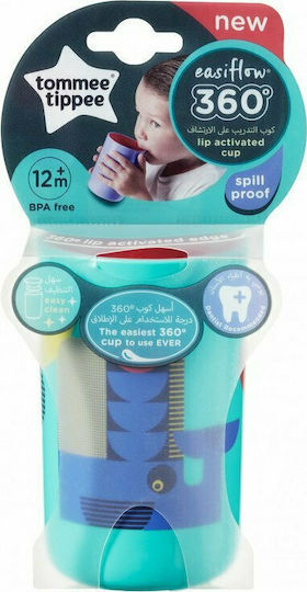 Tommee Tippee Бебешка чаша Easy Flow Insulated от пластмаса Тюркоазен 250мл за 12m+m+