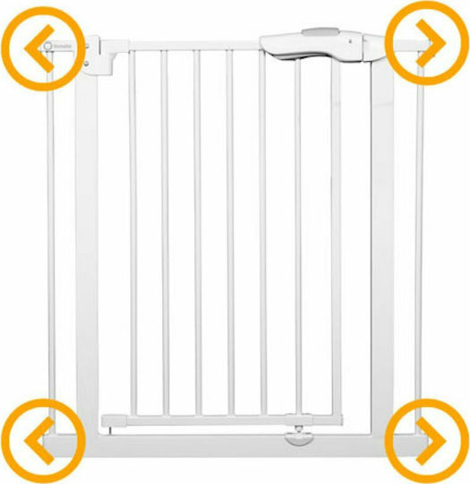 Lionelo Truus Slim Foldable Security Door Simple Placement made of Metal in Gray Color 105x78cm 1pcs