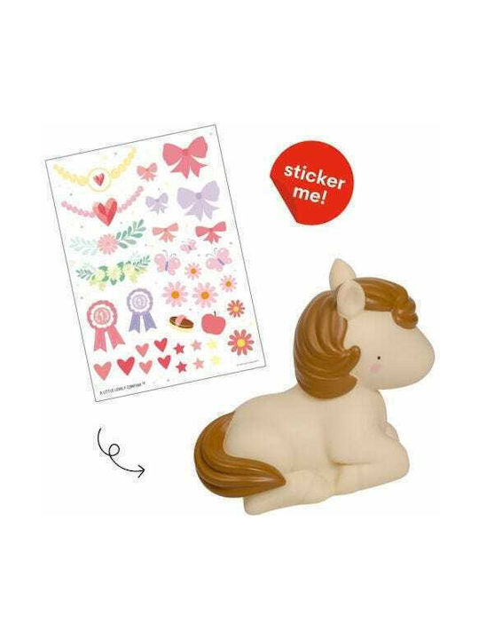 A Little Lovely Company Led Παιδικό Διακοσμητικό Φωτιστικό Horse Μπεζ 20x11x17εκ.