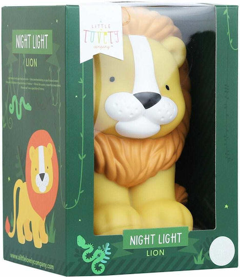 A Little Lovely Company Nursery Night Light LED Lion Battery Yellow