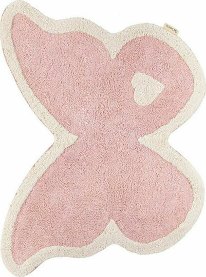 Guy Laroche Papillon Детско килимче Пеперуди Памучно Розов 110x85см Guy Laroche Papillon Детско килимче Пеперуди Памучно Розов 110x85см