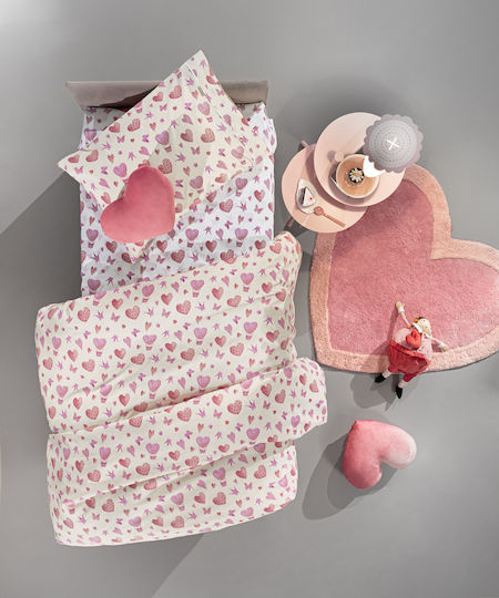 Guy Laroche Kids Cotton Rug Lovely Hearts 100x110cm
