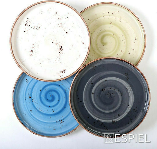 Espiel Step Plate Desert made of Porcelain Cream with Diameter 21cm