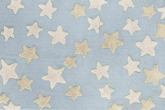 Guy Laroche Kids Cotton Rug Night Sky Stars 130x180cm Light Blue