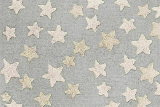 Guy Laroche Night Sky Детско килимче Звезди Памучно Сив 100x150см