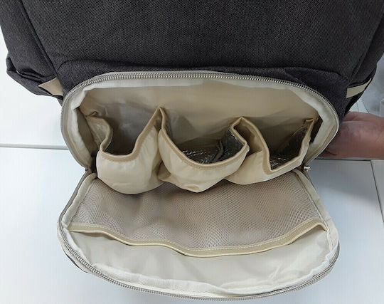 Kikka Boo Diaper Bag Siena Black - Silver 27x21x42cm.