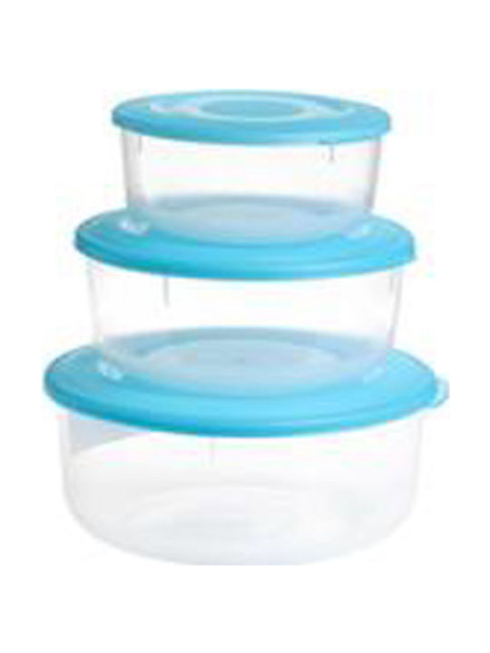 Cyclops Lunch Box Plastic Μπλε Suitable for for Lid for Microwave Oven 3pcs