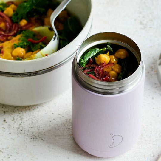 Chilly's Δοχείο Φαγητού Inox Θερμός Blush Pink με Χωρίσματα 500ml