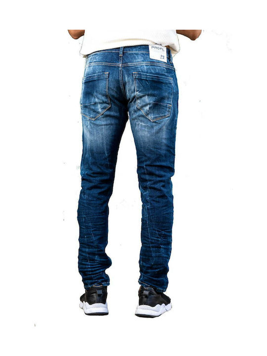 Men's Jeans Pants Elastic with Skinny Fit Mid Blue