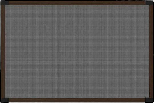 vidaXL Mosquito Net Window Sliding from Fiberglass Brown with Frame 75x193cm