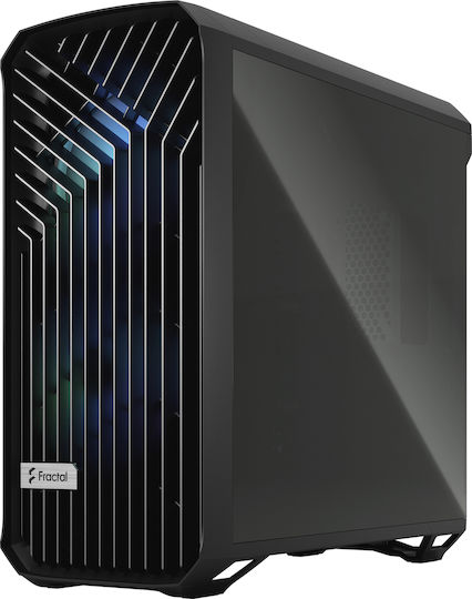 Fractal Design Torrent RGB TG Light Tint Геймърско бюро Midi Tower Компютърна кутия със страничен прозорец Черен