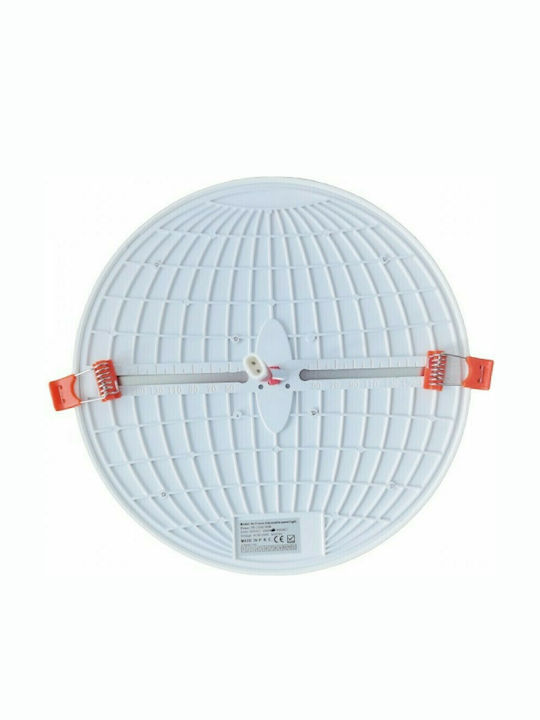 Spot Light Round Recessed LED Panel 36W with Warm White Light 3000K 22cm
