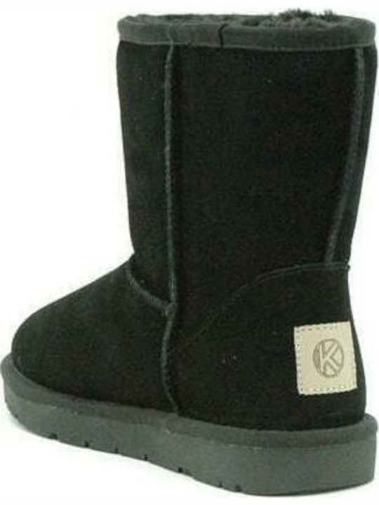 Kelara Suede Women's Boots with Fur Black