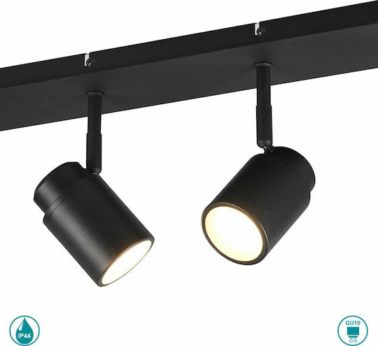Trio Lighting Angelo Spot mit 4 Lichtern und mit Fassung GU10 in Schwarz Farbe