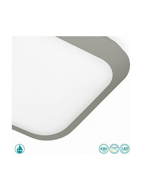 Gea Luce Sidhe Deckenleuchte für den Außenbereich mit integriertem LED in Gray Farbe GES921