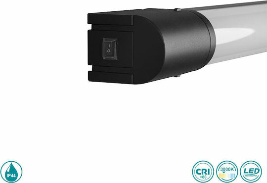 Trio Lighting Piera Класически Осветително тяло За баня с вграден LED Черен 41x5.5см.