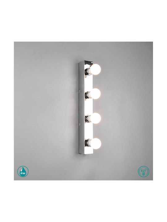 Trio Lighting Μοντέρνο Φωτιστικό Μπάνιου με Ντουί E27 Ασημί 55εκ.