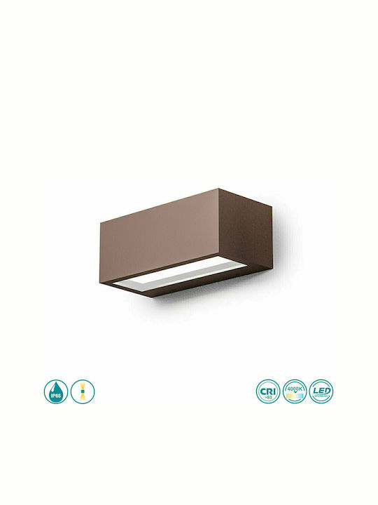 La Mia Luce Επιτοίχια Εξωτερική Πλαφονιέρα LED IP65 με Φυσικό Λευκό Φως